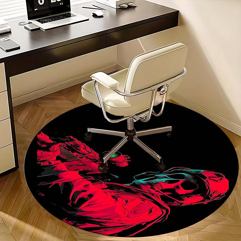Skull Soldier,Future Warrior Chair mat Round Rug Office carpet, Non slip, Suitable for Living Rooms, Bedrooms Decor 1205554a