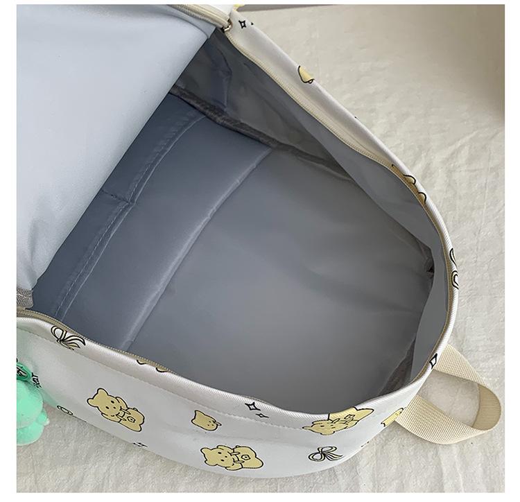 Chic Cartoon Backpack: Cute, Lightweight, High-Capacity Schoolbag & Sweet Casual Style for Students