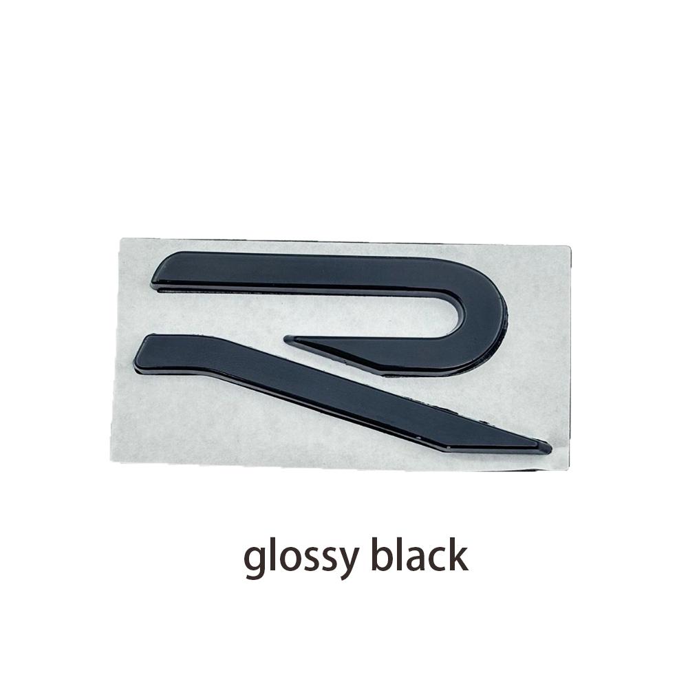 kqsdr10 1PCS 3D Metal Car Styling R Emblem Side Fender Rear Tail Trunk Sticker For VW GTI Tiguan Bora POLO PASSAT CC Touran GOLF Jetta