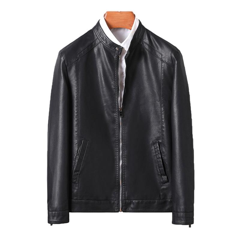 Men's Slim Casual Korean Style Leather Motorcycle Jacket