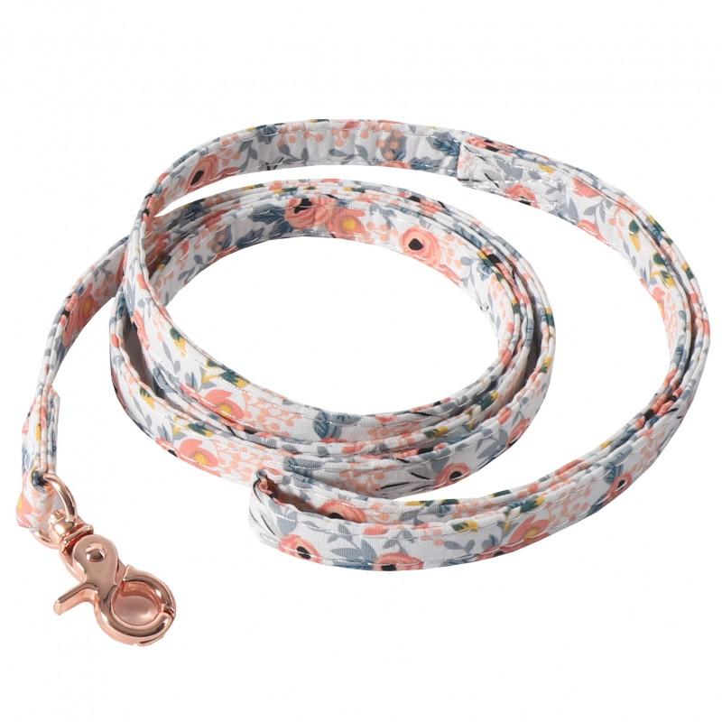Floral Pet Collar With Bow Metal Buckle Cats Small Dogs Adjustable Fashionable