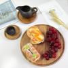 Large Japanese Acacia Wooden Tray & Dinner Plate Set