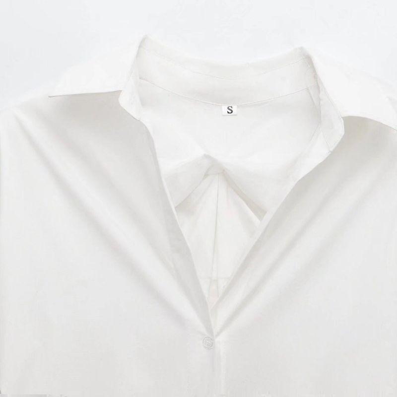Kaslead New Arrival Women's Clothing Fashion Style Fashion Minimalist Back Pleated Loose Shirt 3067118