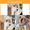 Winter Little Bear Plush Hat Scarf Gloves Set For Girls With Warmth And Comfort