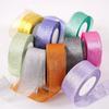 25Yards 40mm Glitter Ribbon Crafts Bow Handmade Gift Wrap Flower Hair Accessories Gift Baking Packaging Color DIY Decorative