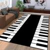 Klaviertastatur Design Teppich, Schwarz-Weiß Musik Thema Teppich für Zuhause Geeignet zur Verwendung als Anti-Rutsch-Matte für Wohnzimmer Schlafzimmer Sofas