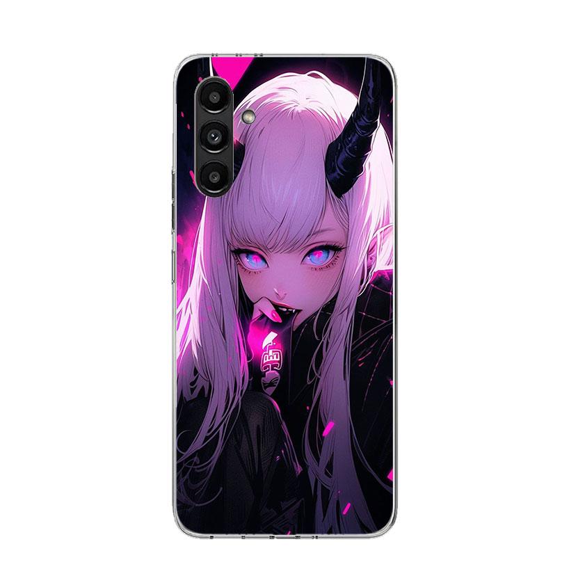 Cartoon Cool Demon Girl Phone Case For Samsung Galaxy A17 A16 A14 A15 A13 A57 A56 A54 A55 A53 A37 A36 A34 A35 A33 A26 A24 A25 A2