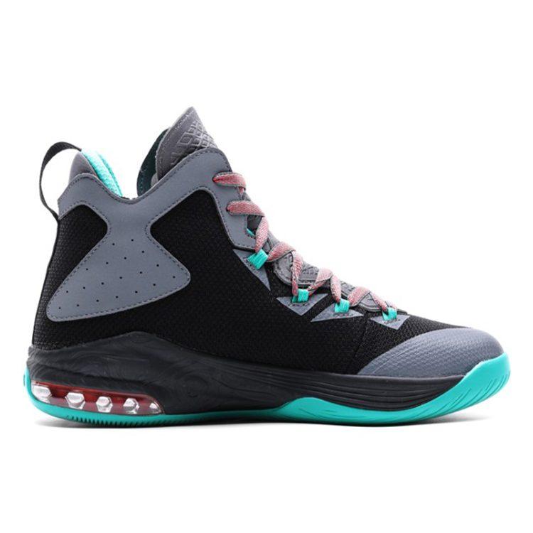 Anta The Shield 1 Cushioning Slip Resistant Abrasion Resistant High top Basketball Shoes Men's Black Green 112141145R-1