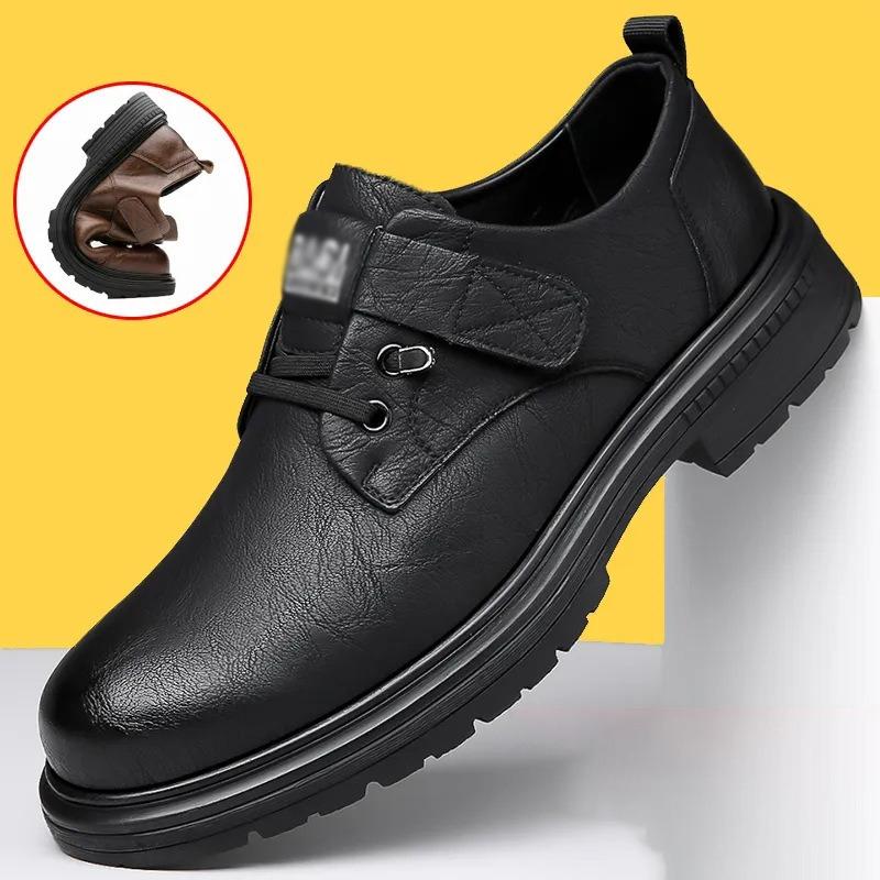 Low-top Men's Shoes Autumn Business Casual Leather Shoes Men's Soft-soled Martin Tooling Shoes Men's