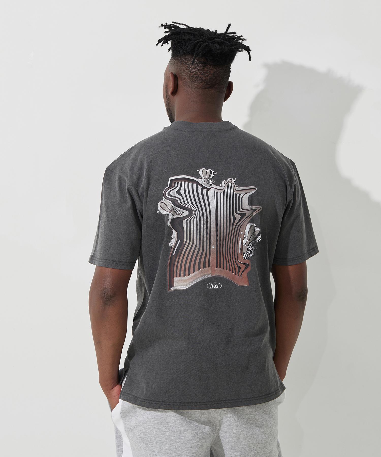 Aox Silver Door Pigment T-Shirt (Gray) Gray