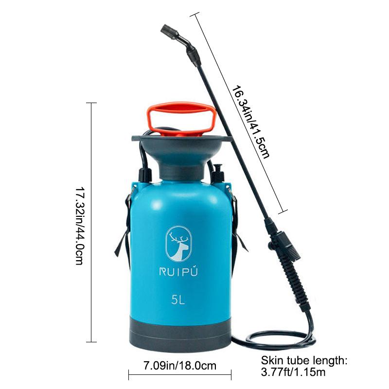 

5л/169,1 унций распылитель для полива цветов, ручной пневматический распылитель для дезинфекции в сельском хозяйстве, бытовая лейка