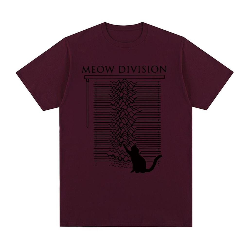 Joy Division Unknown Pleasure Katze Vintage T-Shirt Mode 80er Post Punk Band Baumwolle Herren T-Shirt Neues T-Shirt T-Shirt Damen Tops