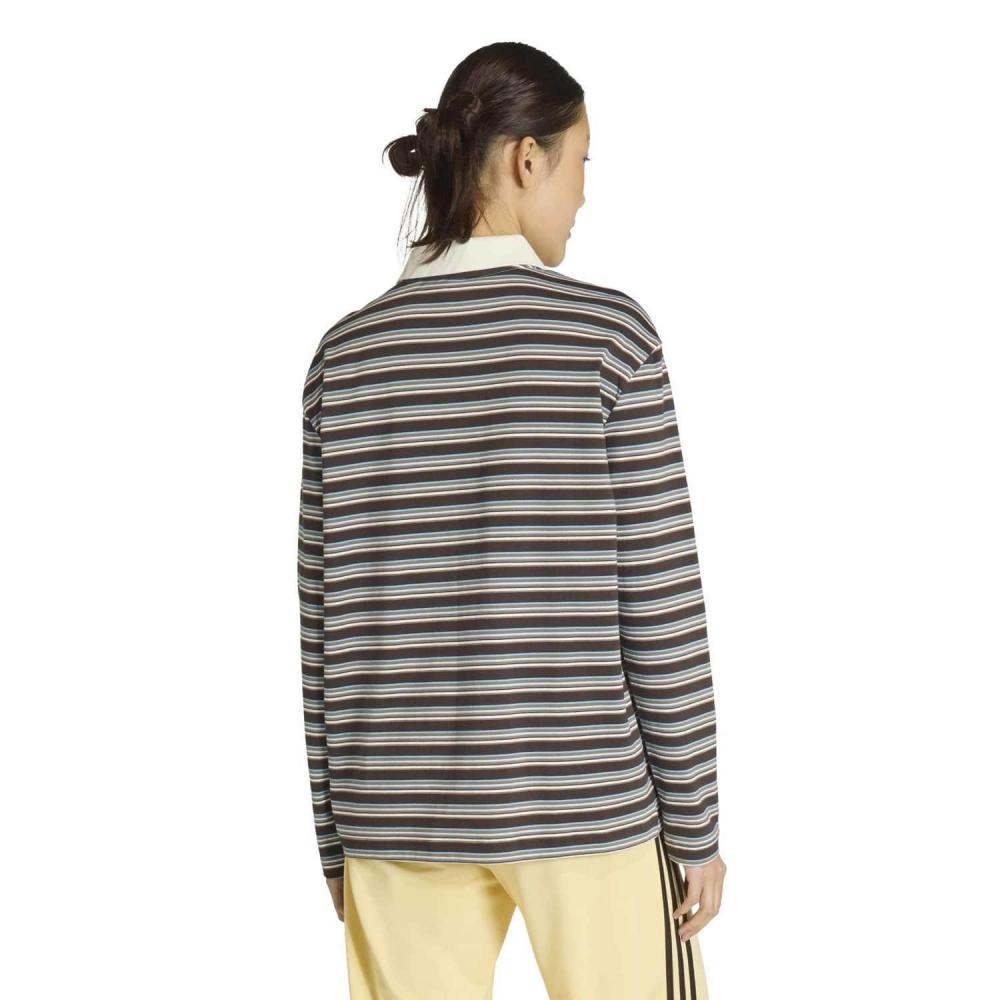 adidas W Striped Ls Polo Adv Ku8352 Auroracoffee