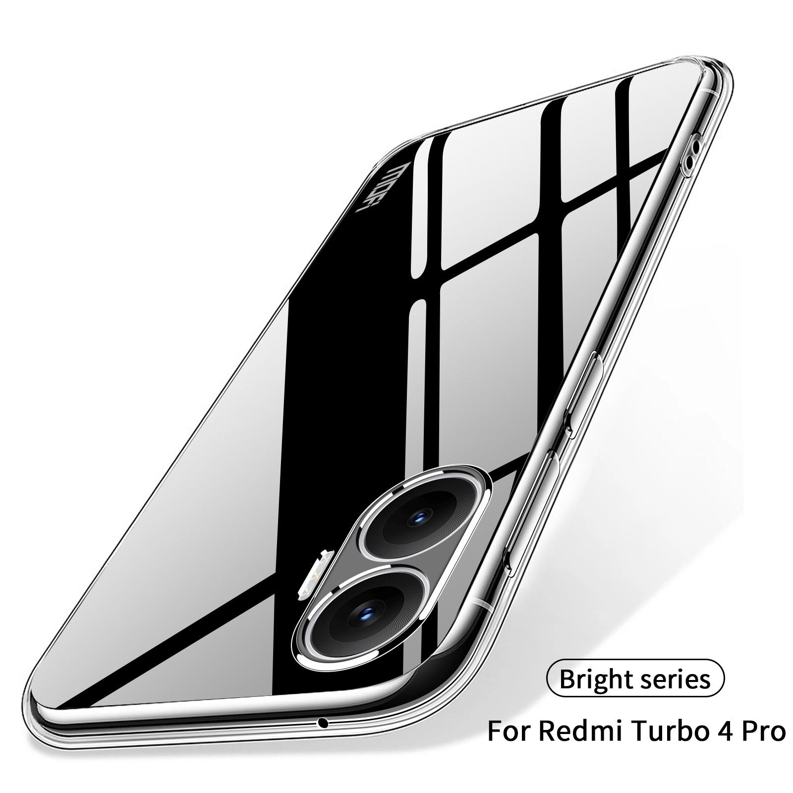 

For Xiaomi Redmi Turbo 4 Pro 5G Clear Phone Case MOFI Ultra-Thin TPU Phone Back Cover Transparent
