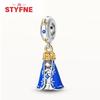 Brand New Copper Metal Authentic Original Our Lady The Virgin Charm Bead Component Bead Components Compatible With Bracelet High Quality Fine Jewelry
