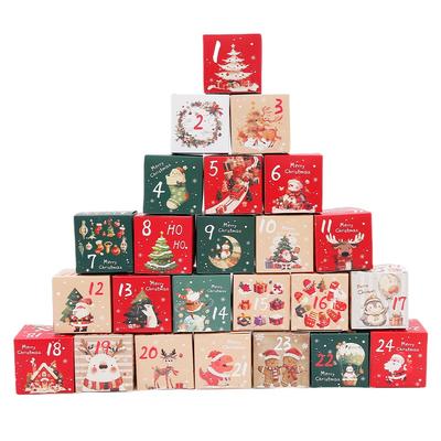 24 Christmas Advent Calendar Boxes, 24 Day Countdown Calendar, Gift For Adults And Children,  Christmas Cardboard Boxes To Make  Your Own