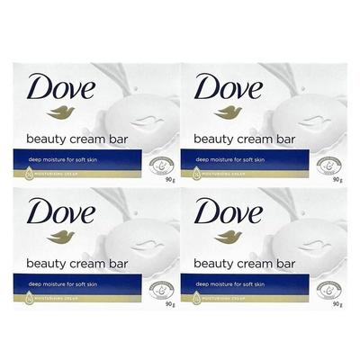Dove Beauty Cream Beauty Bar Face Soap Cleansing Bar 90g, 90g X 4 Pcs