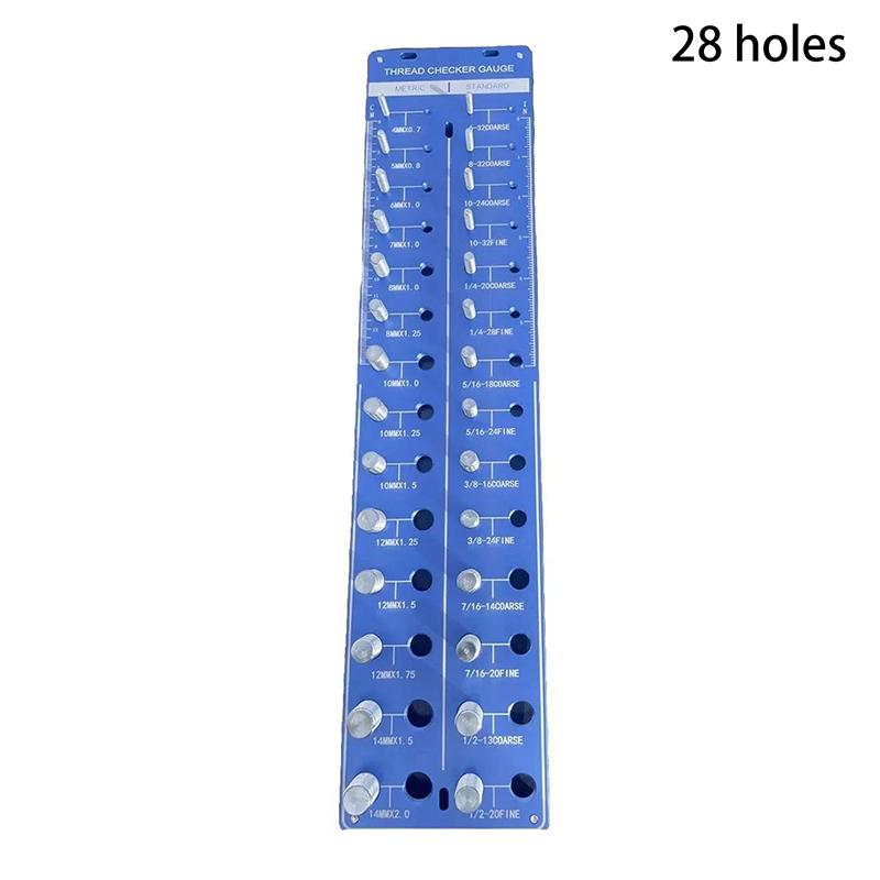 28 Gewindeprüfer für Muttern und Bolzen Gewindegrößenprüfer Metrische Größe Bolzengröße und Gewindelehre Gewindemesswerkzeuge