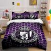 Purple Hexagon Crown Crest Set Bedding Duvet Cover Set Duvet Cover Pillowcases (1 * Duvet Cover 2 * Pillowcases, without duvet insert)