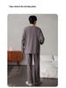 Men's Korean Style Cotton Pajamas Set - Autumn, Long Sleeve, Casual, Loose Fit