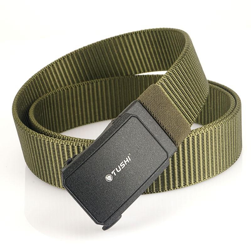 3.8 High-performance Sports Outdoor Belt Men s Canvas Automatic Buckle Youth Casual Nylon Pants 120cm