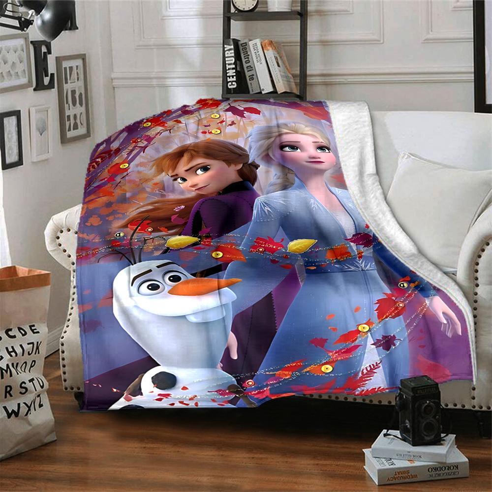 1 pezzo Coperta Frozen II Leggero Plaid in Flanella per Divano Letto Viaggio Campeggio Soggiorno Ufficio Divano Sedia