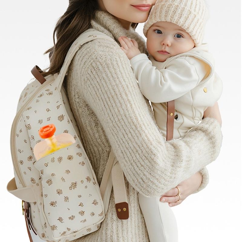 Reusable Baby Food Pouch Maker Includes Bags Manual Squeeze Tool For Fruit Vegetables Dishwasher Safe Travel Feeding