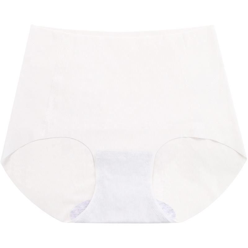 [Factory Customization] New antibacterial non-marking underwear, mid-waist hip lift breathable one-piece large-size underwear No size (40-70kg) белый