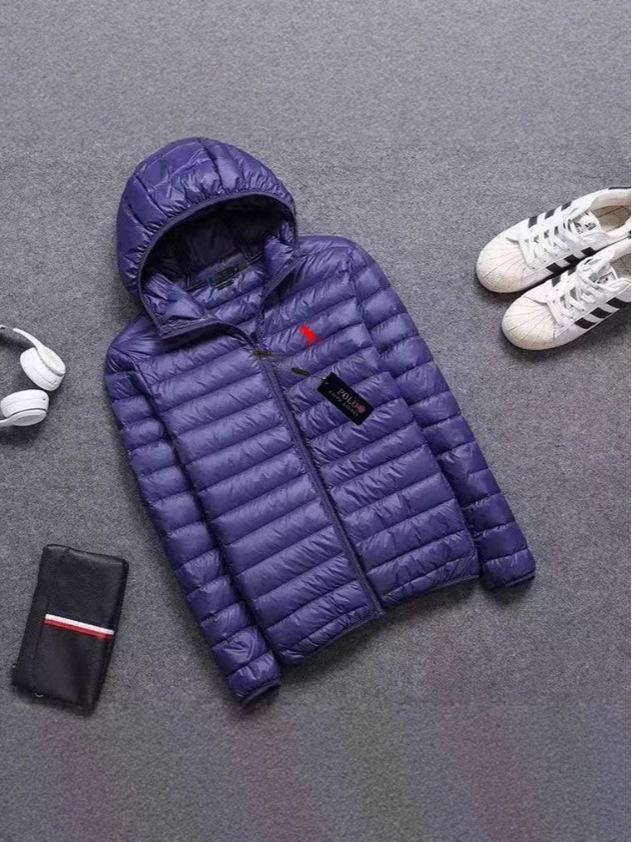 Jachetă de iarnă casual ușoară pentru bărbați 2025, cu guler înalt brodat RL - Rezistentă la frig, Mărime mare, Lungime scurtă