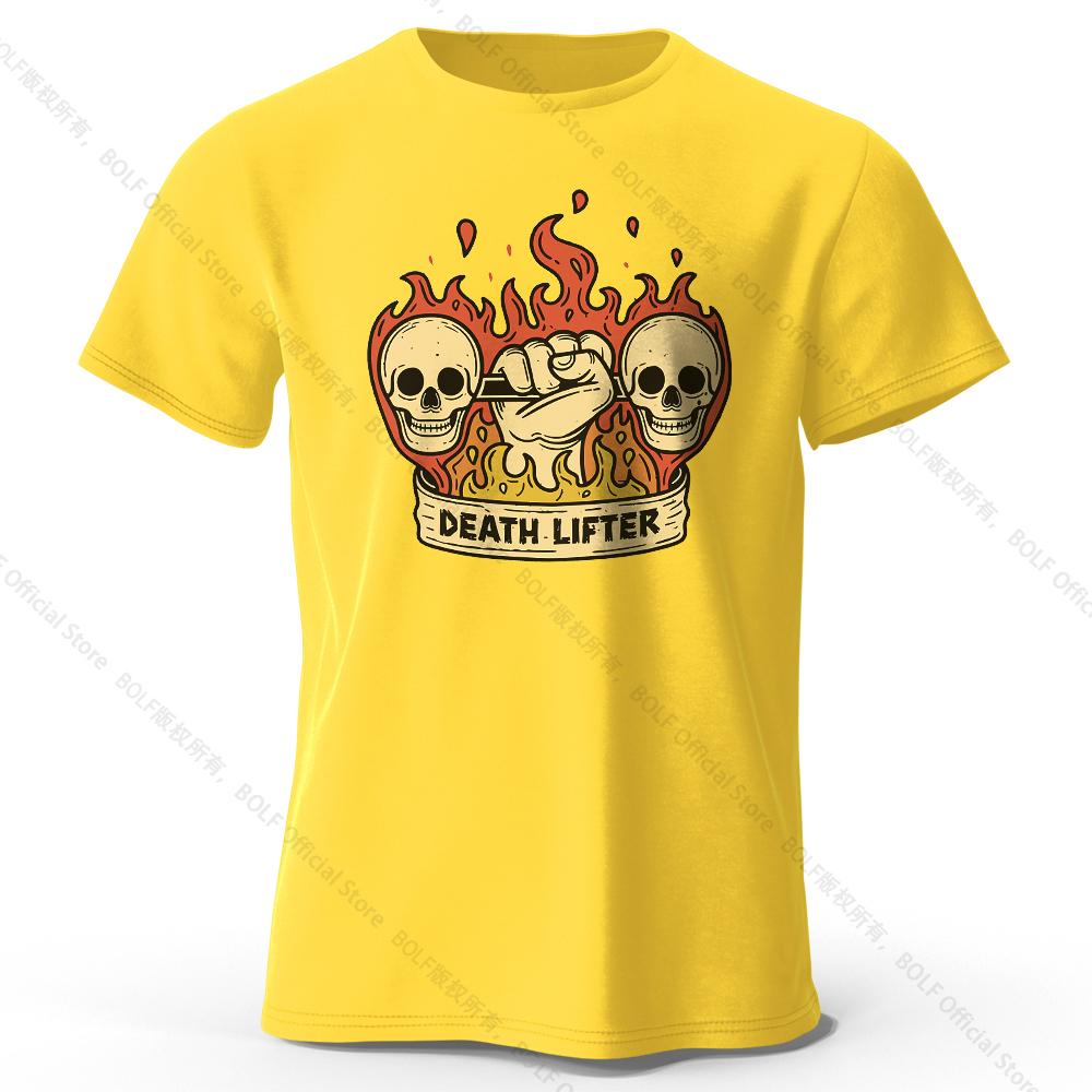 

Мужская футболка с принтом Death Lifter, 100% хлопок, свободные футболки с забавным графическим принтом для мужчин и женщин, летние топы 4XL