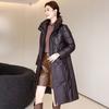 Winter Women's Genuine Leather Jacket Over-the-Knee Long Sheepskin Padded Coat Thickened Windproof Warm Camel Wool Coat
