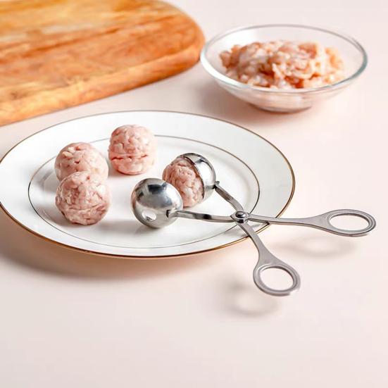 Stainless Steel Meatball Maker Fish Ball Rice Making Mold for Round
