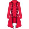 European & American Women's Medieval Lace Spliced Trench Coat Costume Set