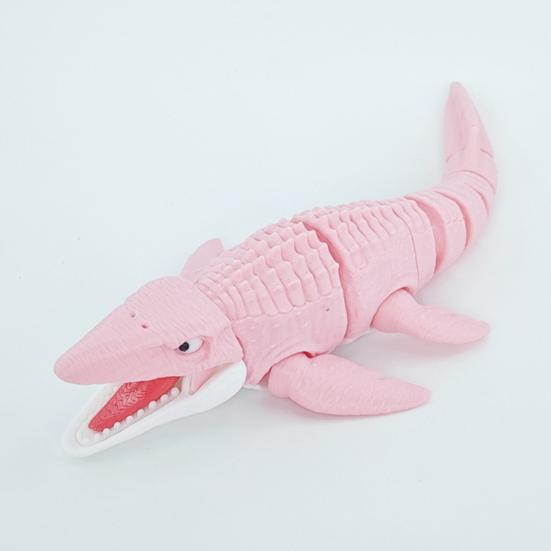Figurina di Mosasauro Stampata in 3D Articolazioni Mobili Figura di Dinosauro Articolata Modello di Animale Preistorico Giocattolo Decorazione Ornamento per Libreria Casa Ufficio