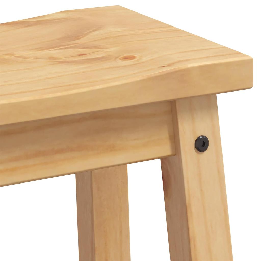 VidaXL Bar Stools 2 pcs Honey Wax 44 x 30 x 63 cm Solid Pine
