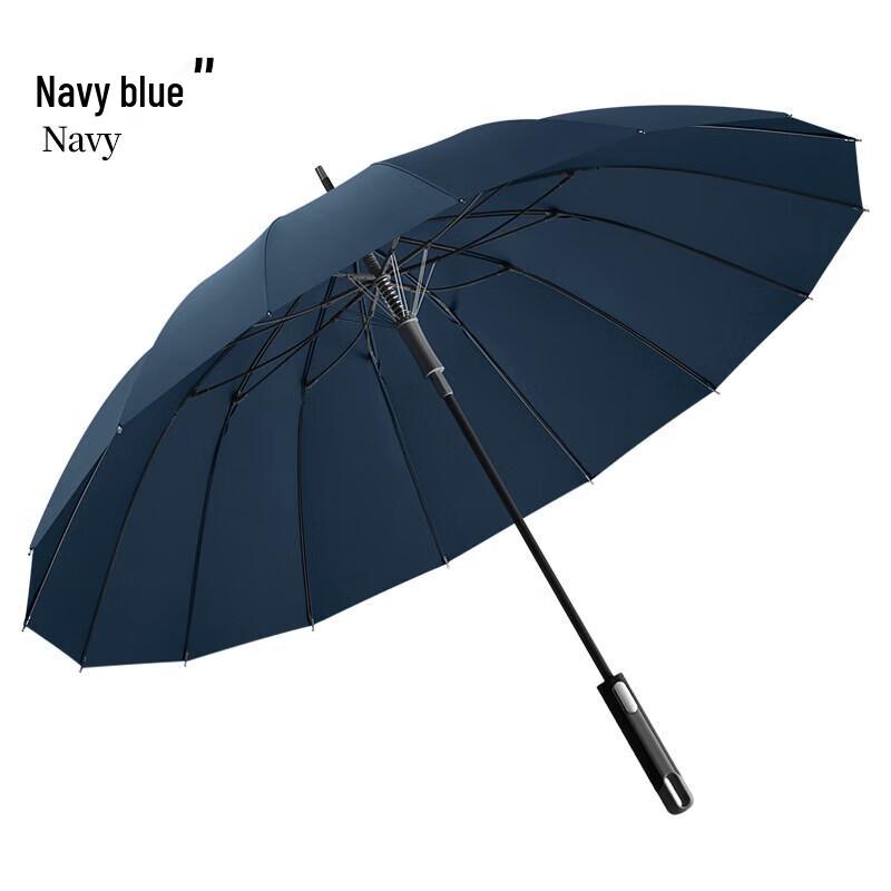 MAYDU Large 16-Rib Semi-Automatic Windproof Business Umbrella
