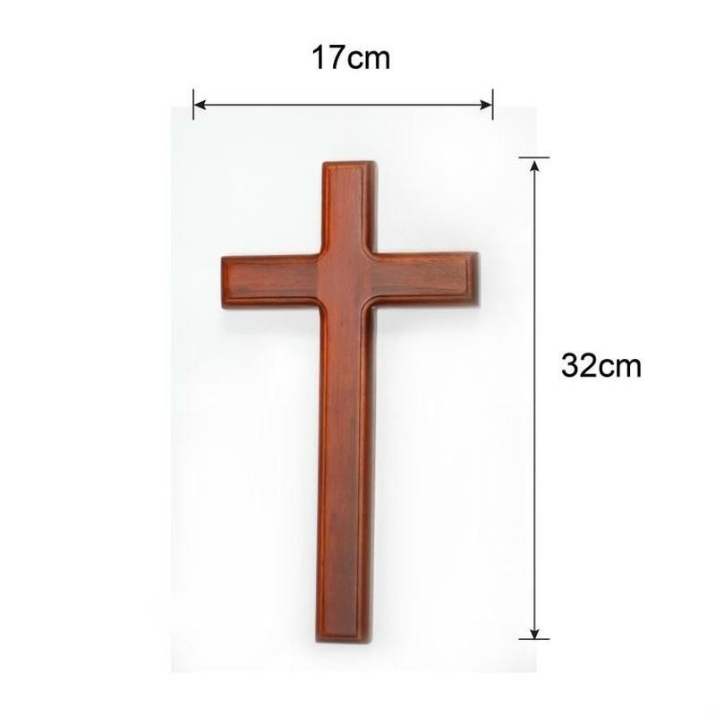 

Natural Ash Wood Cross Redwood Color Christian Wood Cross Gift Jesus Wall Hanging
