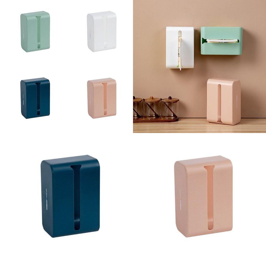 Chic Wall-mounted Tissue Box Holder With Stylish Concave Round Opening For Convenience
