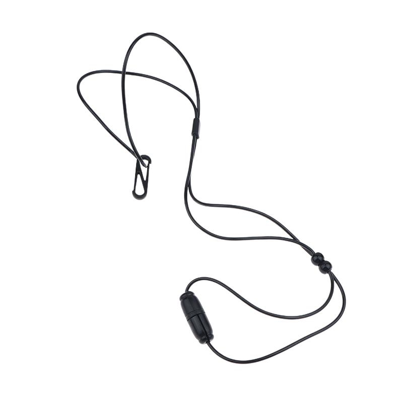 High Quality Multipurpose Referee Whistle Rope Lanyard Black Pvc Whistle Strap Long Lanyard Key Hanging Rope