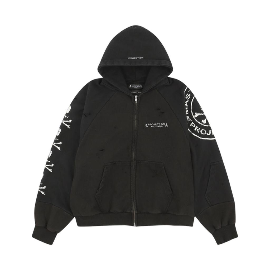 GRALIZ PROJECT G/R 25SS Vintage Totenkopf Patchwork Abgenutzte Jacke