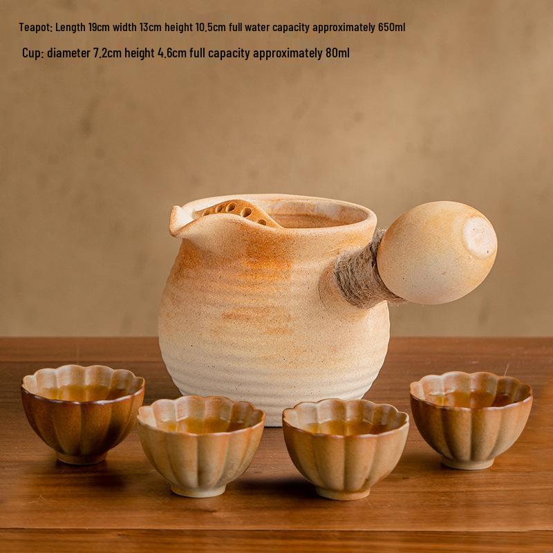 High-Temperature Resistant Ceramic Stove and Teapot Set for Outdoor Tea Brewing and Roasting