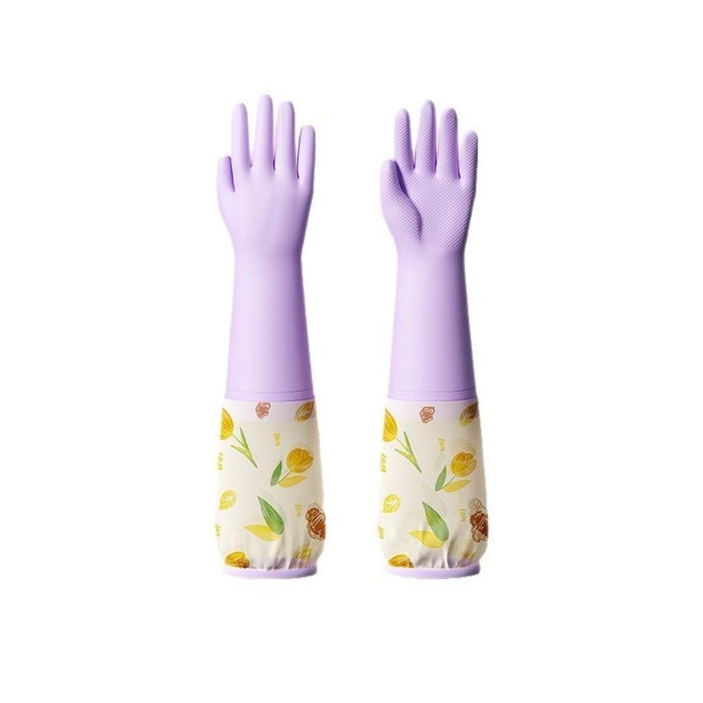 Thick Velvet Washing Gloves Waterproof Dish Washing Gloves Cleaning Gloves Bowl Cleaning