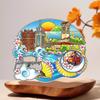 Nanjing and Suzhou Wooden Magnet: Cultural Travel Souvenir Decorative Sticker