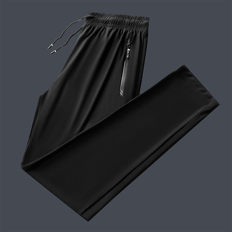 Men's Summer Quick Drying Breathable Pants, Straight Leg Sports and Casual Pants, Plus Size Ankle Binding