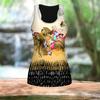 3D Large Blooms Print Women Workout Yoga Gym Printed Summer Sport Shirts Plus Size Vests