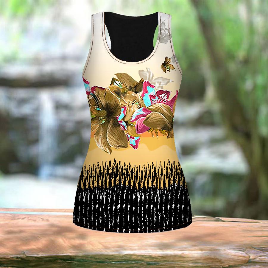 3D Large Blooms Print Women Workout Yoga Gym Printed Summer Sport Shirts Plus Size Vests