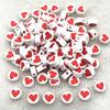 30pcs 10mm Heart Shape Love Beads Polymer Clay Beads Spacer Loose Beads for Jewelry Making DIY Bracelet Earring
