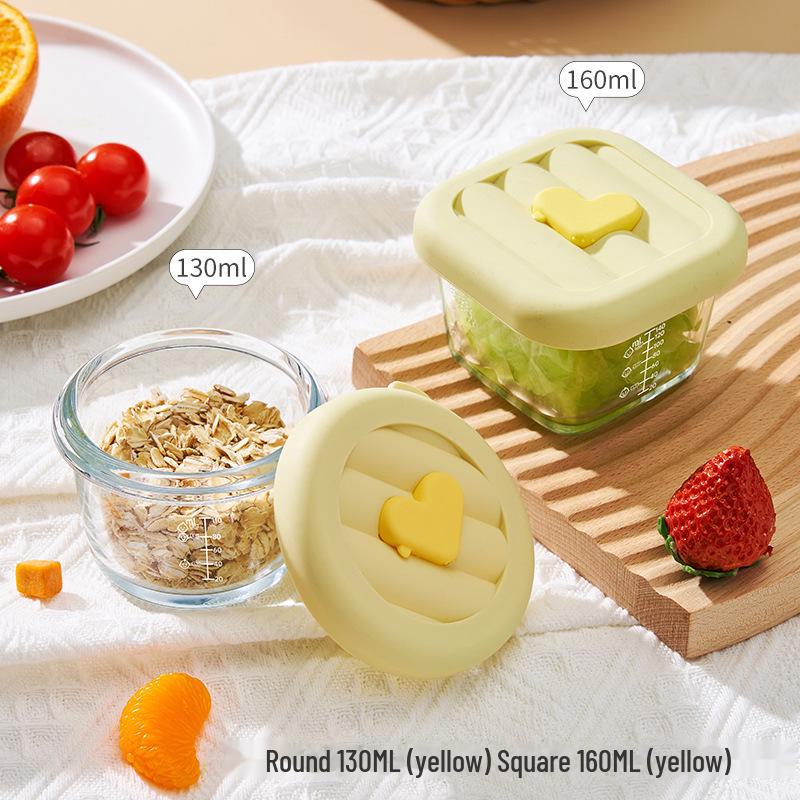 Babynahrungsschüssel-Set aus Glas: Hochtemperaturbeständig, ideal für gedämpften Eierstich