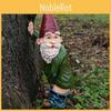 Delightful Synthetic Resin Old Man Gnome Statue Colorful Dwarf Art Piece For Yards