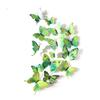 12pcs/set Colour 3D Butterfly Stereo Wall Decoration PVC Magnetic Refrigerator Sticker Simulated Butterfly Scene Layout TMZ